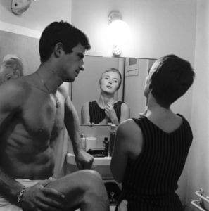 Raymond Cauchetier Jean Paul Belmondo On The Set Of A Bout De Souffle Directed By Jean Luc Godard