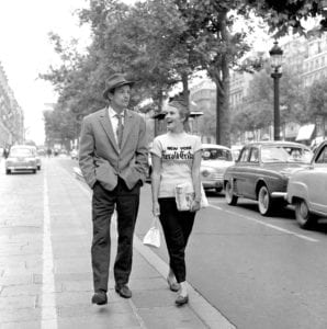 Raymond Cauchetier Jean Paul Belmondo On The Set Of A Bout De Souffle Directed By Jean Luc Godard